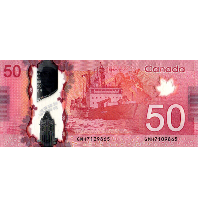 Canada 50 Dólares 20123 Pick 109a Polímero